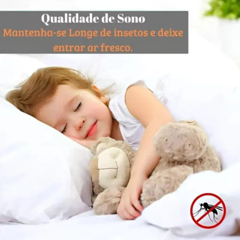Rede mosquiteira auto-adesiva para porta e janela